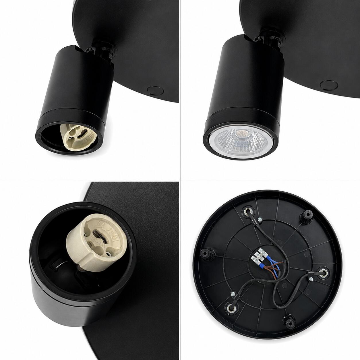 Aplique de techo redondo orientable - 3 x GU10 - Bajo UGR (7)