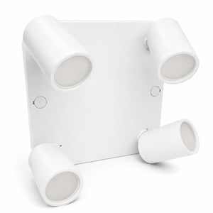 Aplique de techo cuadrado orientable - 4 x GU10 - Bajo UGR (15)