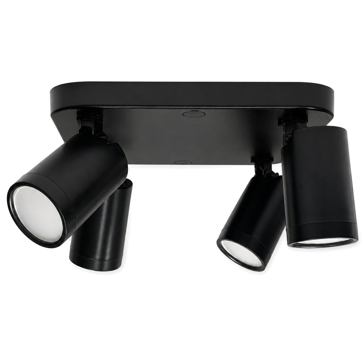 Aplique de techo cuadrado orientable - 4 x GU10 - Bajo UGR (1)