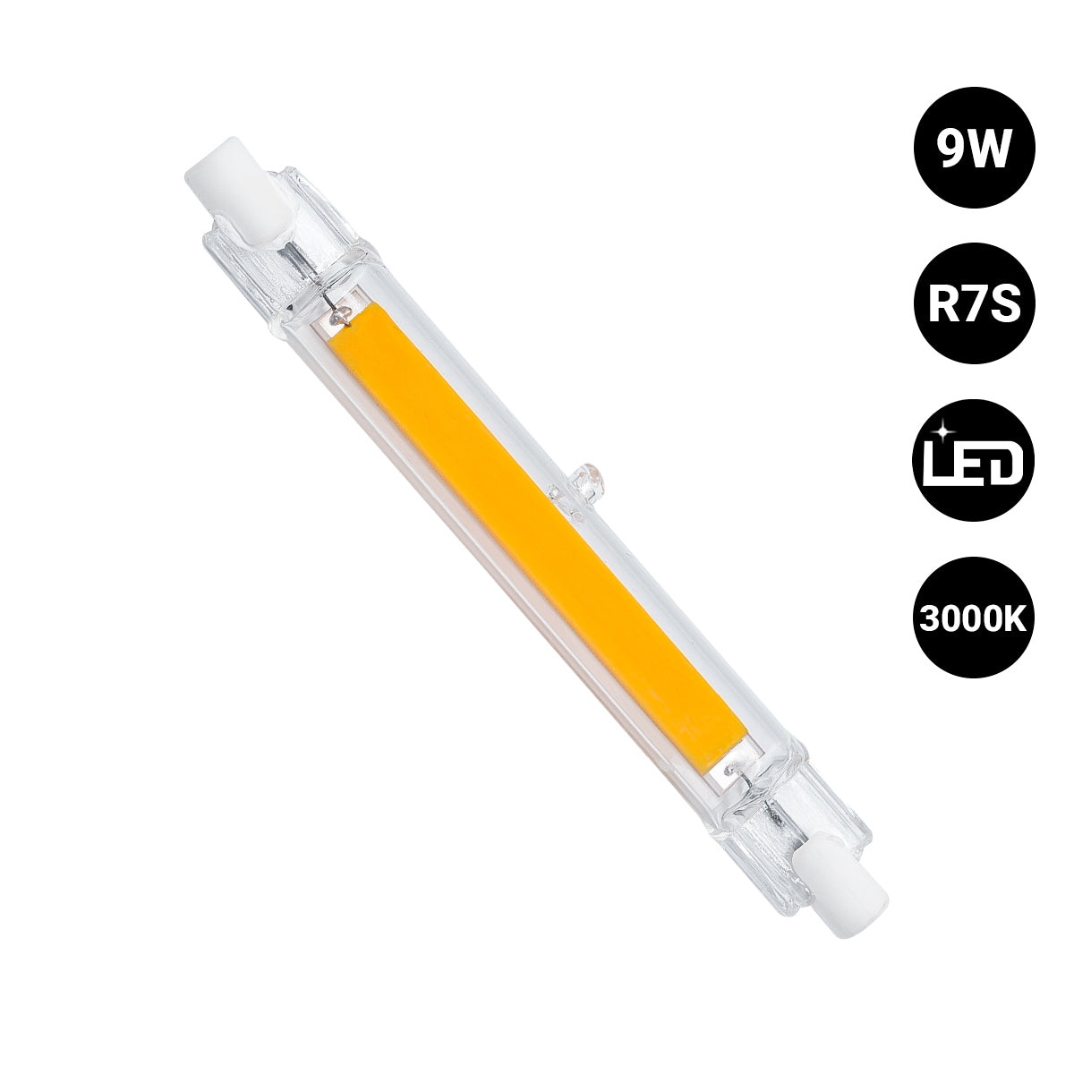 Bombilla LED COB - R7S - 118mm - 1000lm - 9W & Bombilla LED COB - R7S - 118mm - 1000lm - 9W