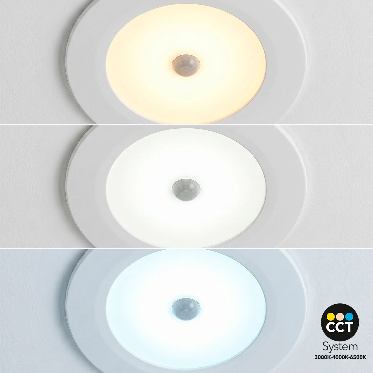 Downlight LED con sensor PIR "CLIO" - 8W - CCT - 700lm - Corte Ø85mm - IP54 (2)