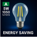 LED filament bulb E27 A60 - 5W - Transparent 2