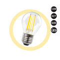 Spherical LED filament bulb - E27 G45 - 3.8W - Transparent 2