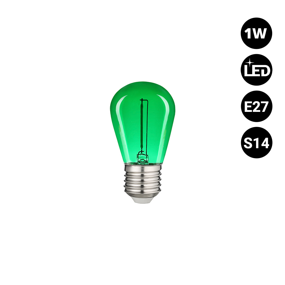 Bombilla LED Filamento - S14 E27 - 1W - Cristal de colores (22)