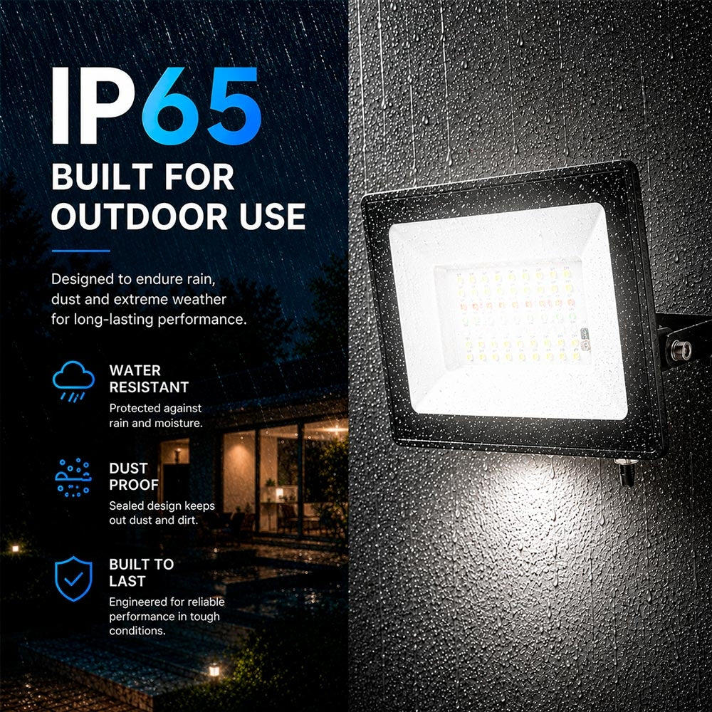 Proyector LED de exterior - RGBCW - 30W - mando a distancia IR - IP65 (6)
