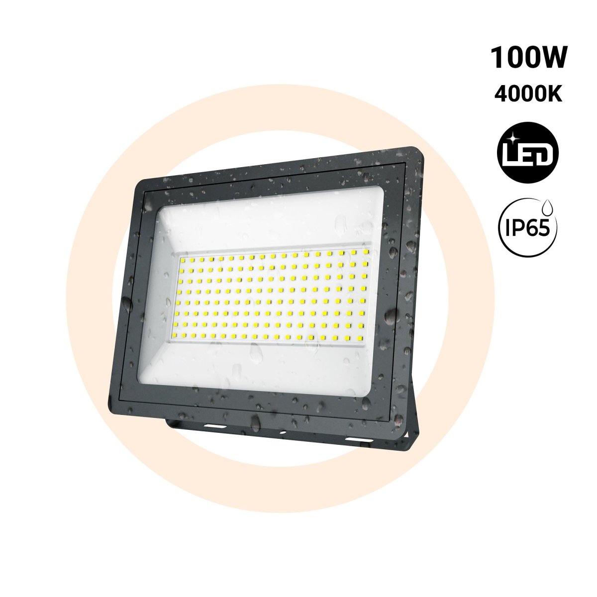 Proyector LED de exterior - Slim - 100W - 9800lm - IP65 - Barcelona Led-