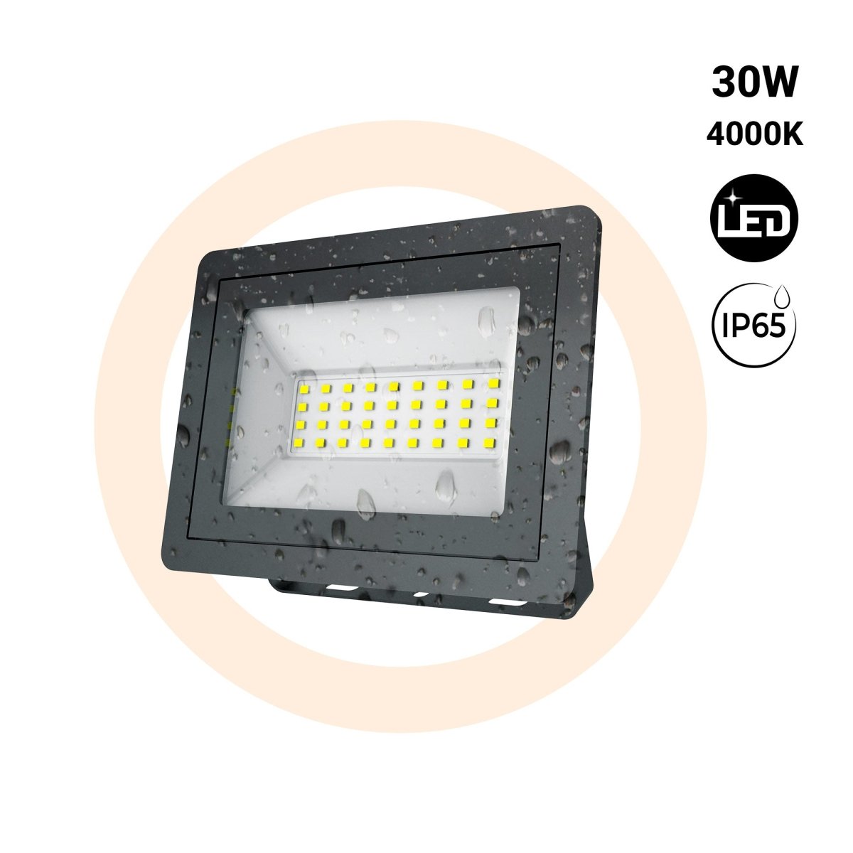 Proyector LED de exterior - Slim - 30W - 3200lm - IP65 - Barcelona Led-