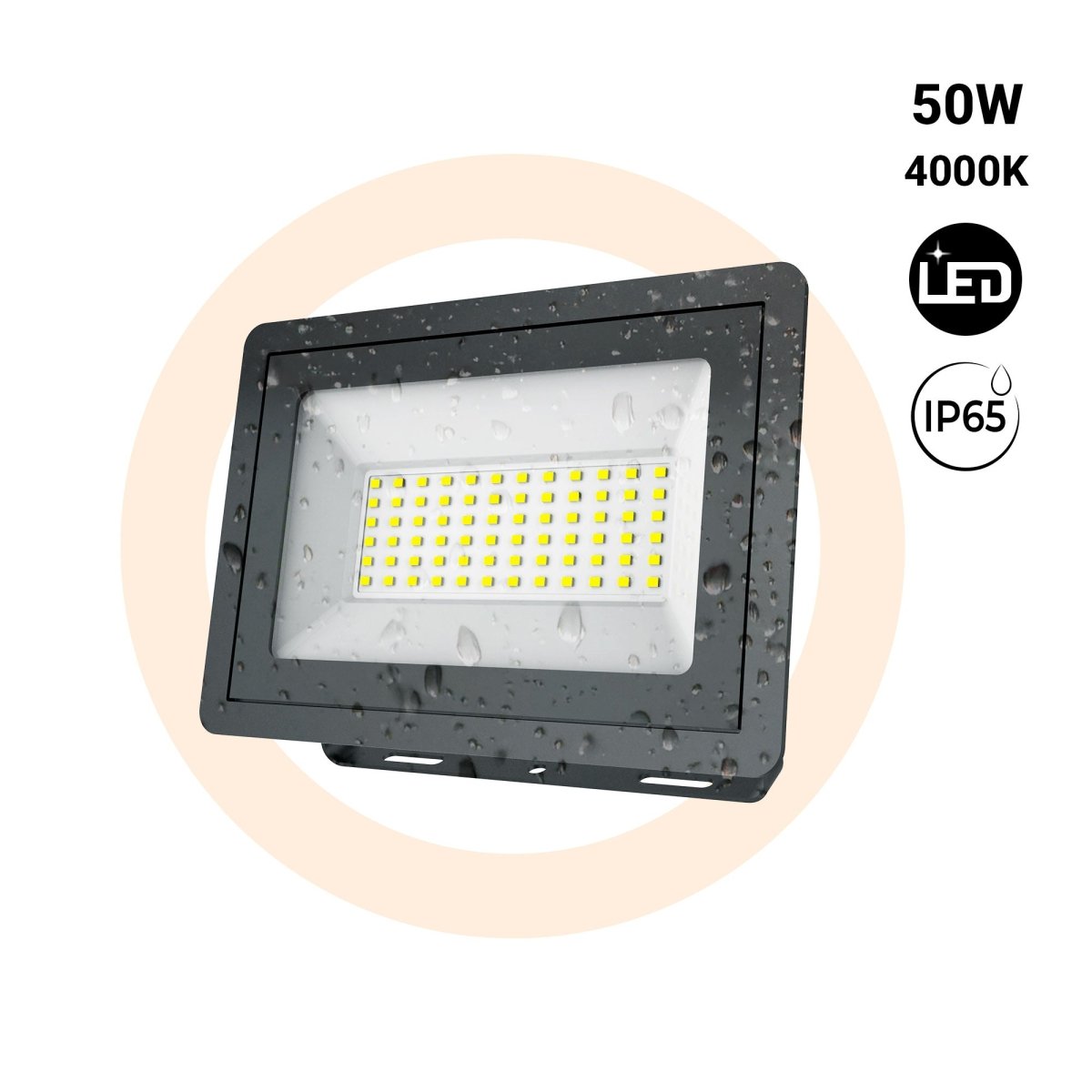 Proyector LED de exterior - Slim - 50W - 4900lm - IP65 - Barcelona Led-