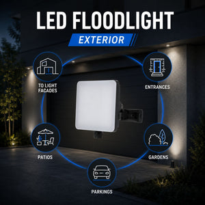 Proyector LED de exterior - 10W - 100 lm/W - Sensor Series - Negro - IP65 (9)