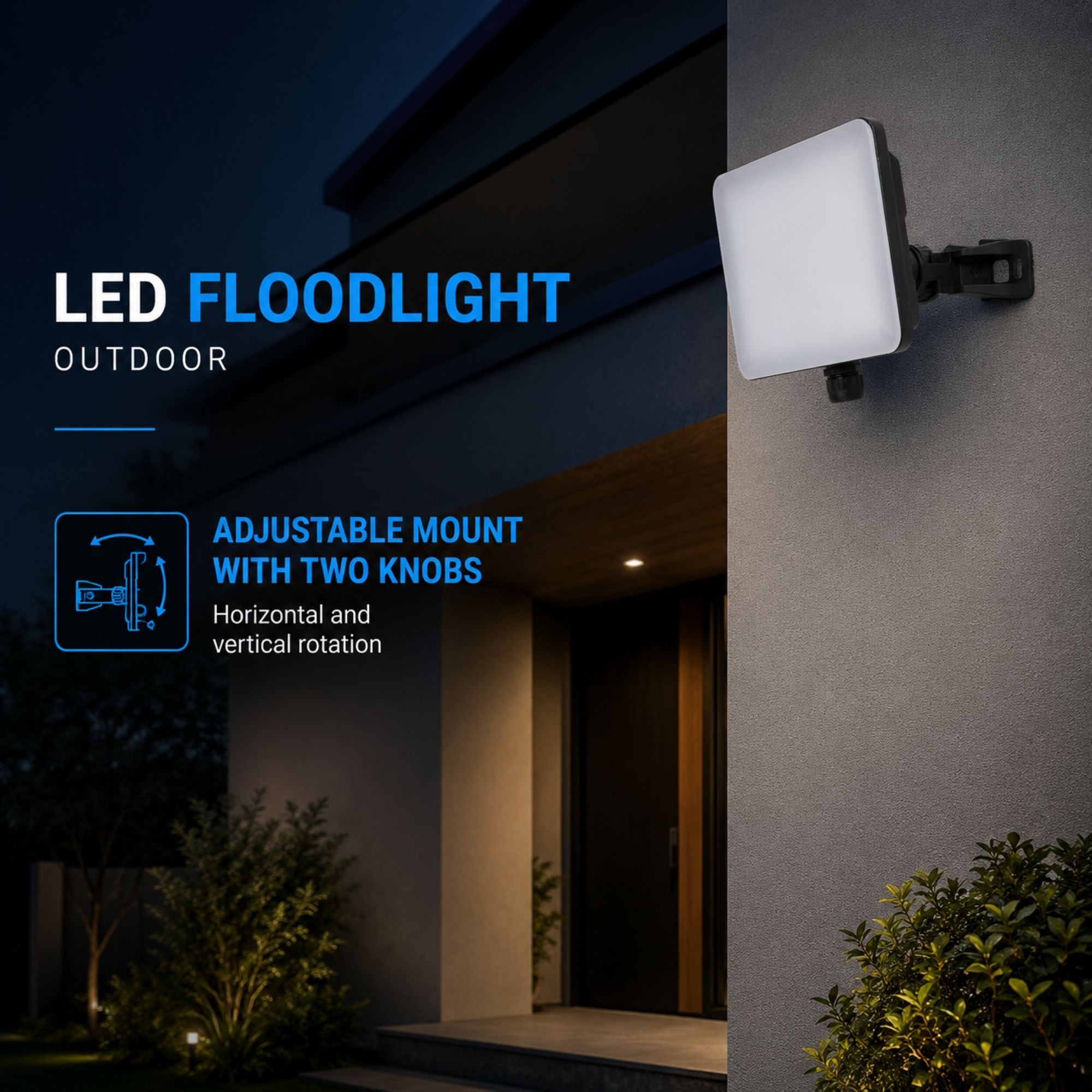 Proyector LED de exterior - 50W - 100 lm/W - Sensor Series - Negro - IP65 (11)