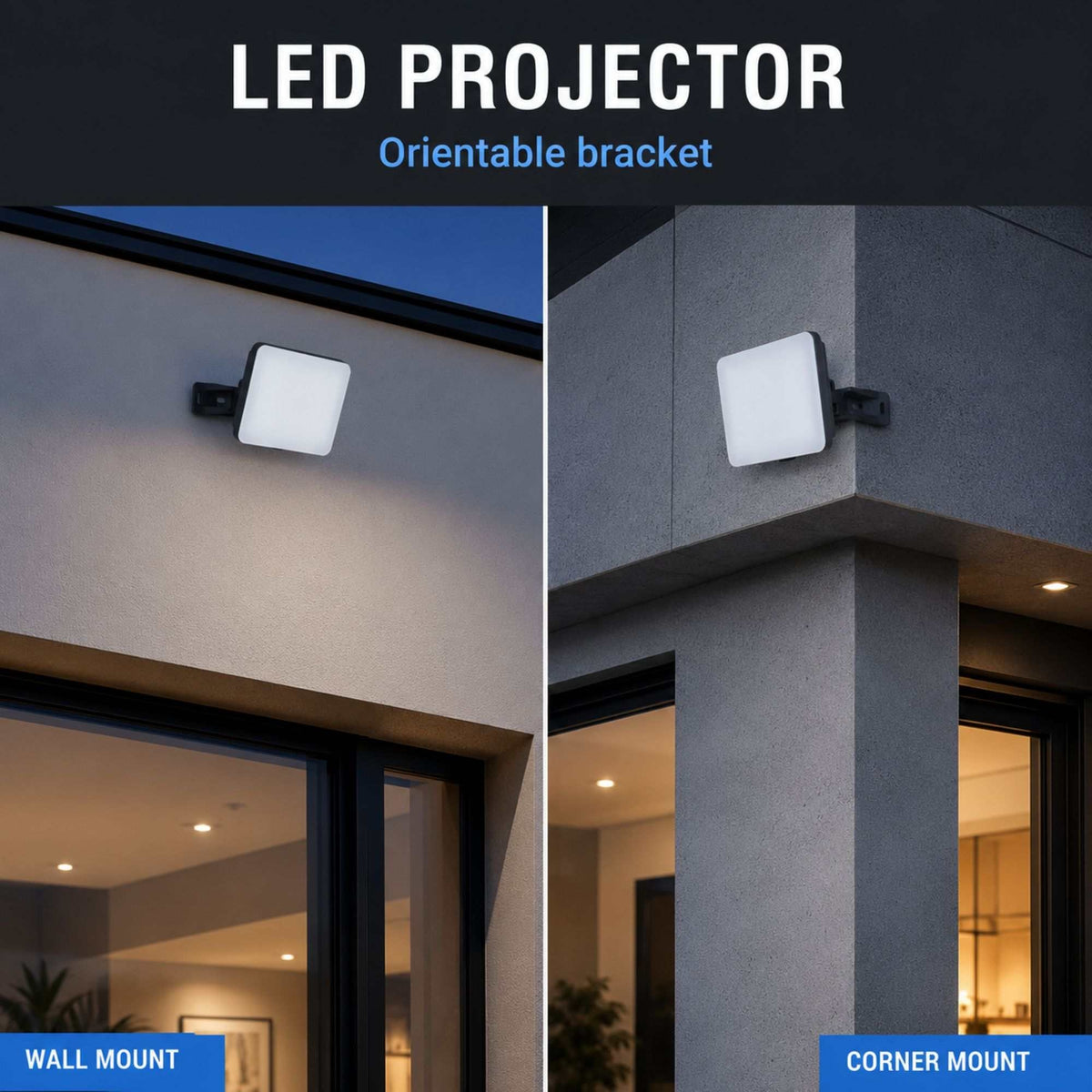 Proyector LED de exterior - 20W - 100 lm/W - Sensor Series - Negro - IP65 (9)