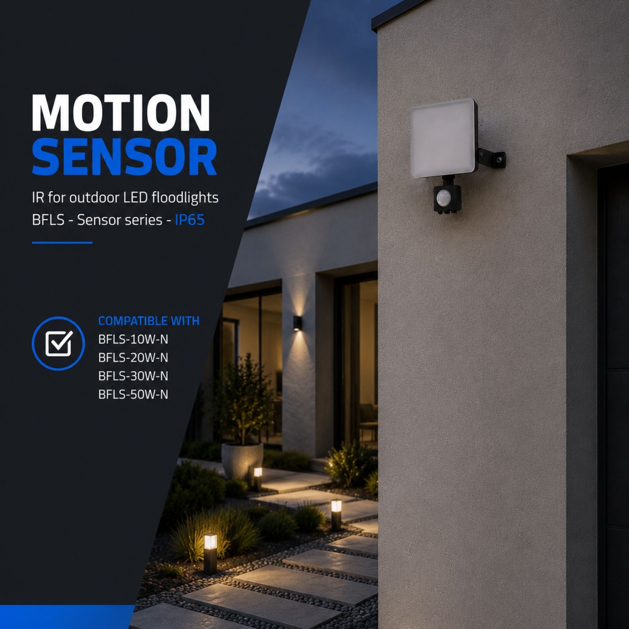 Sensor de movimiento PIR para proyectores LED de exterior BFLS - Sensor series - IP65 (9)