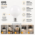 Ampoule LED décorative « Milky » - Dimmable - Culot E27 G95 - 6 W - 3000 K - 530 lm 2