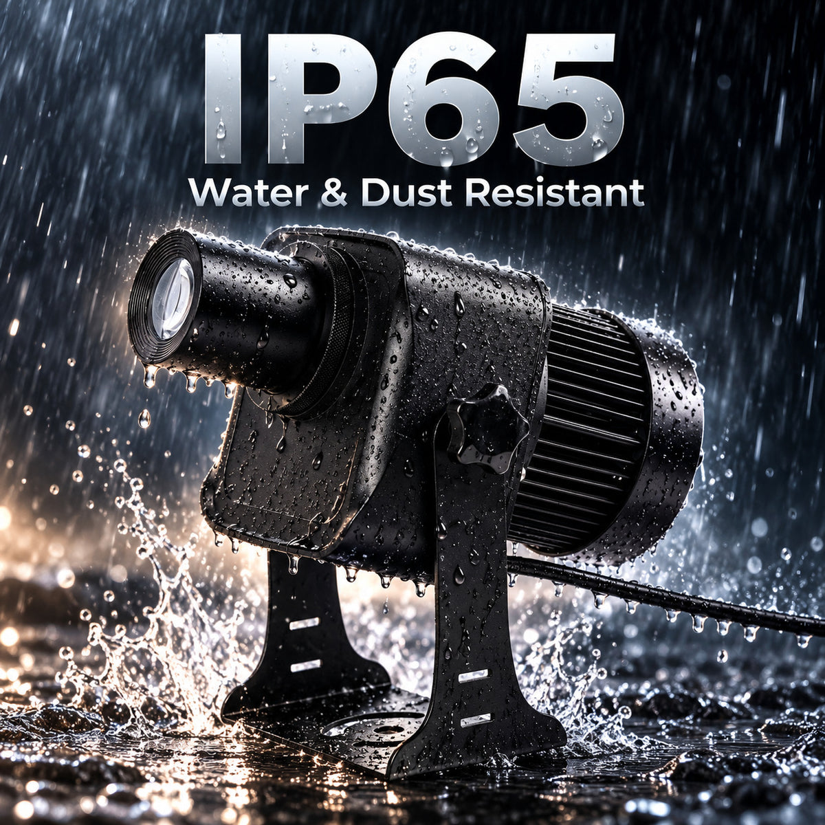 Proyector de logos LED GOBO 150W rotativo exterior - Óptica 20° - IP65 (5)