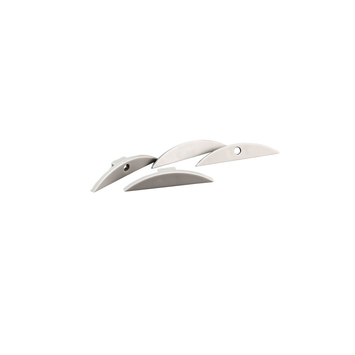 Perfil de aluminio para tira LED - Media luna - Kit completo - 58x9mm - 2 metros (14)