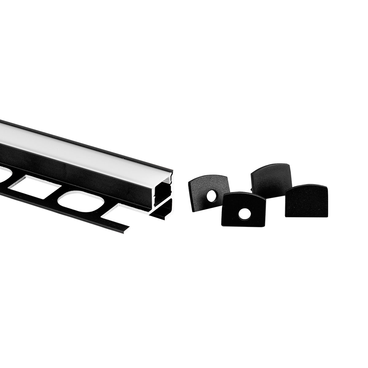 Perfil tira LED de integración para escalera - Kit completo - Tira LED ≤ 12 mm - 2 metros (1)