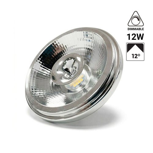 Ampoule LED AR111 12W Dimmable - 12° - Driver Externe - 3000K
