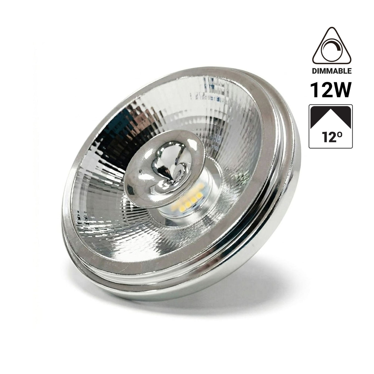 Bombilla LED AR111 12W regulable - 12º - Driver externo - 3000K