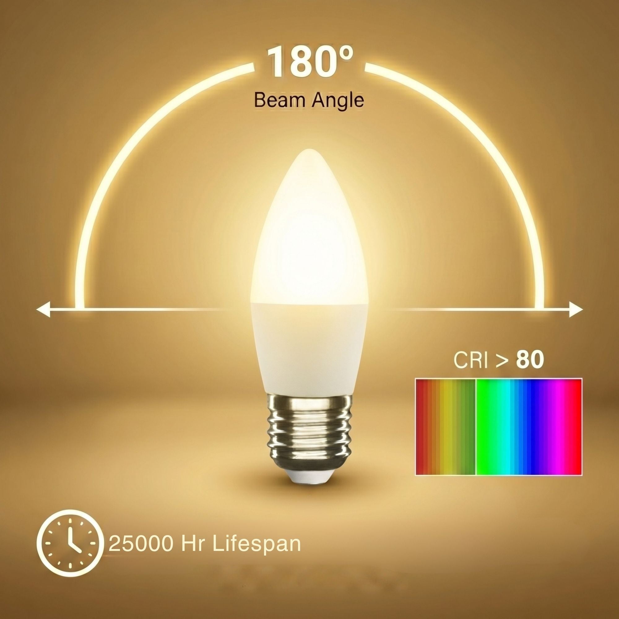 Bombilla vela LED E27 C37 4.5W — Opal | Disponible en luz cálida, neutra y fría (2)