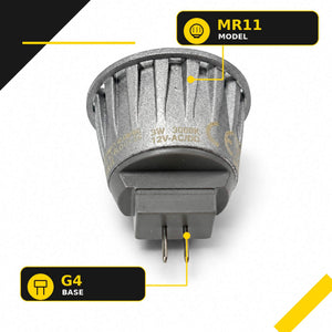 Bombilla LED MR11 G4 - 3W - 45º -  12V-AC/DC (4)