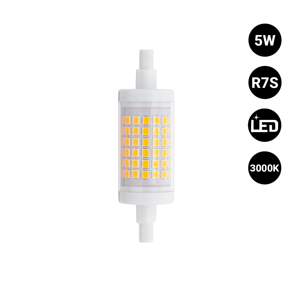 Bombilla LED R7S - 78mm - 520lm - 5W (2) & Bombilla LED R7S - 78mm - 520lm - 5W