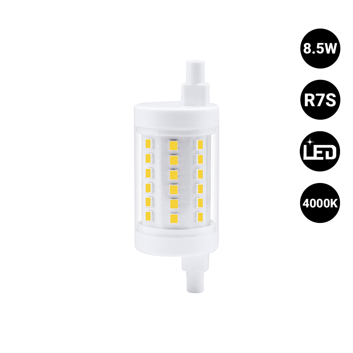 Bombilla LED R7S - 78mm - 1100lm - 8,5W (2) & Bombilla LED R7S - 78mm - 1100lm - 8,5W