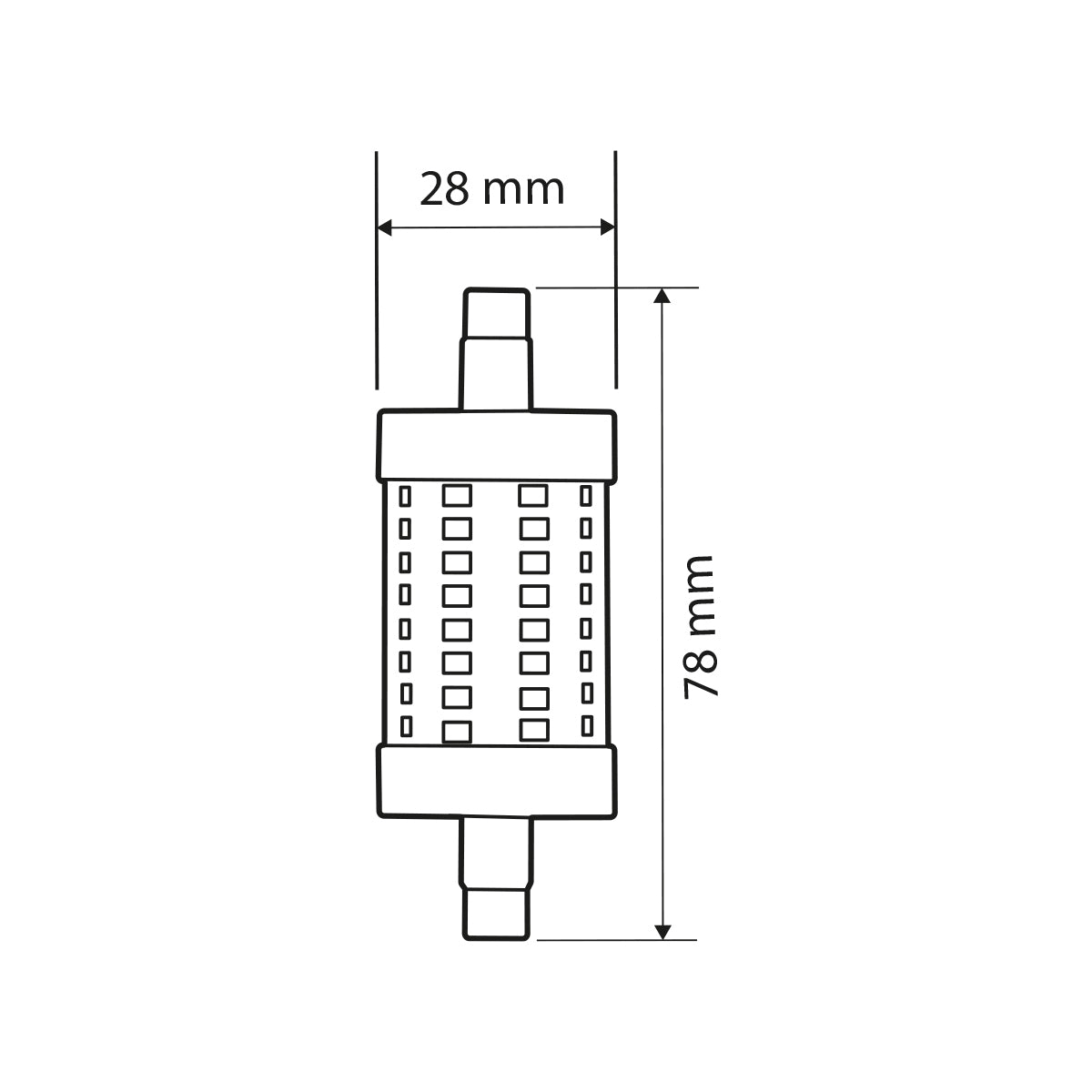 Bombilla LED R7S - 78mm - 1100lm - 8,5W (4)