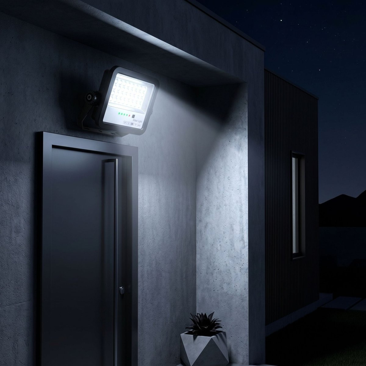 Proyector solar con panel y mando a distancia - 50W - 6500K - IP65 - Barcelona Led-Iluminación