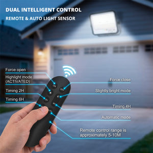 Proyector solar con panel y mando a distancia - 300W - 6500K - IP65 (10)