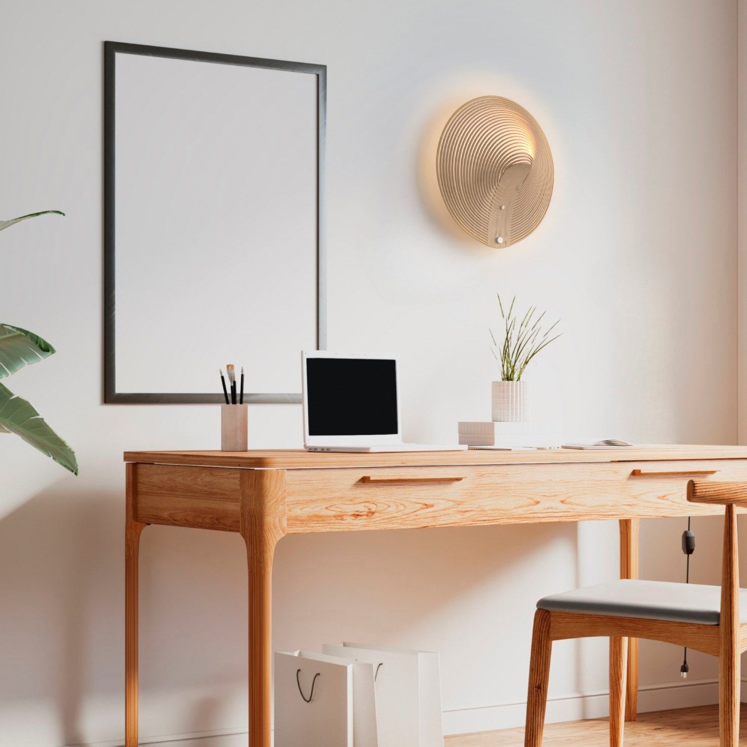 Aplique de diseño en madera "Ronda" - 16W - ø 40cm (2)