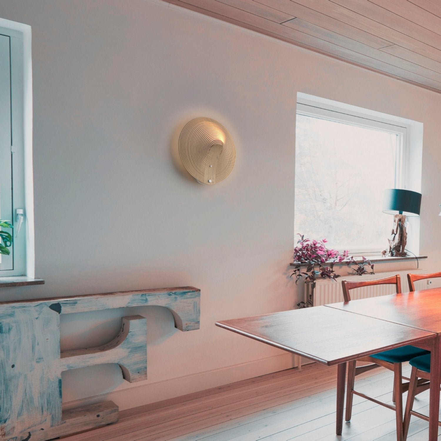 Aplique de diseño en madera "Ronda" - 16W - ø 40cm (7)