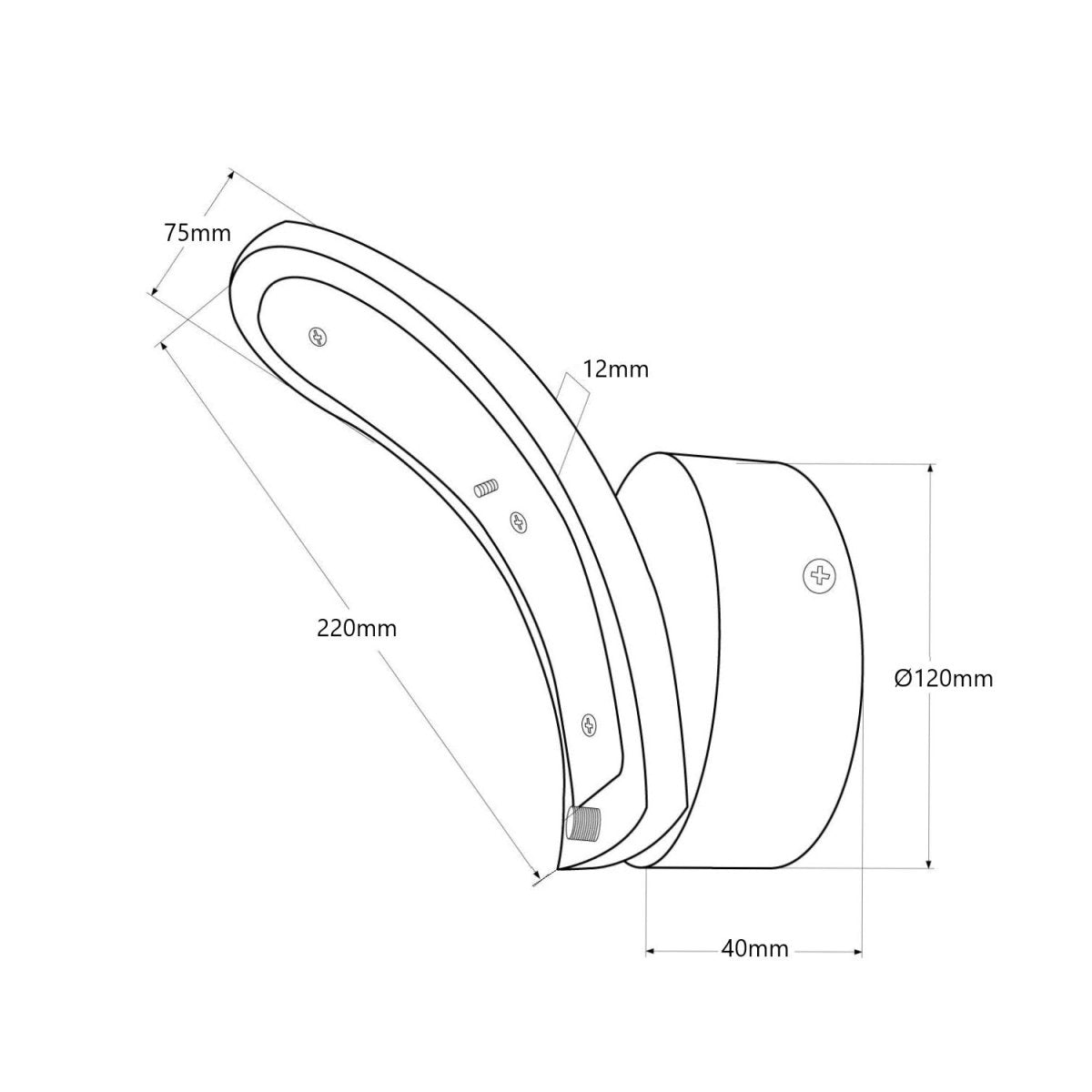 Aplique de diseño en madera "Ronda" - 16W - ø 40cm - Barcelona Led-