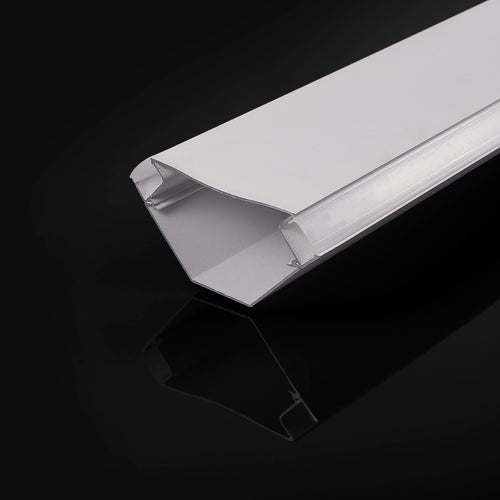 Doppeltes LED-Eckleistenprofil - Oberfläche - 67x67mm - Mit Diffusor - 2 Meter