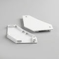Doppeltes LED-Eckleistenprofil - Oberfläche - 67x67mm - Mit Diffusor - 2 Meter 3