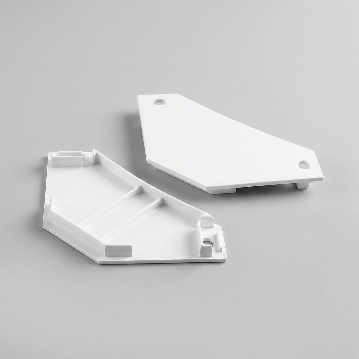 Perfil doble tira LED para esquinas - Superficie - 67x67mm - Con difusor - 2 metros (2)