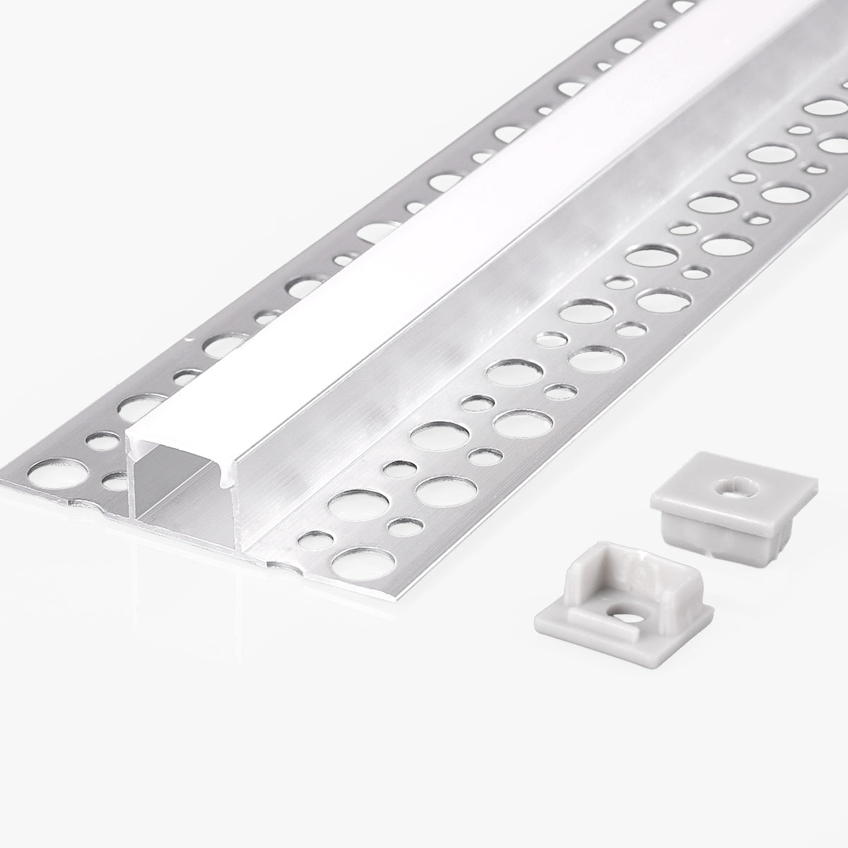 Perfil tira LED integración / trimless - 11,6x15mm - Con difusor - 2 metros (2)