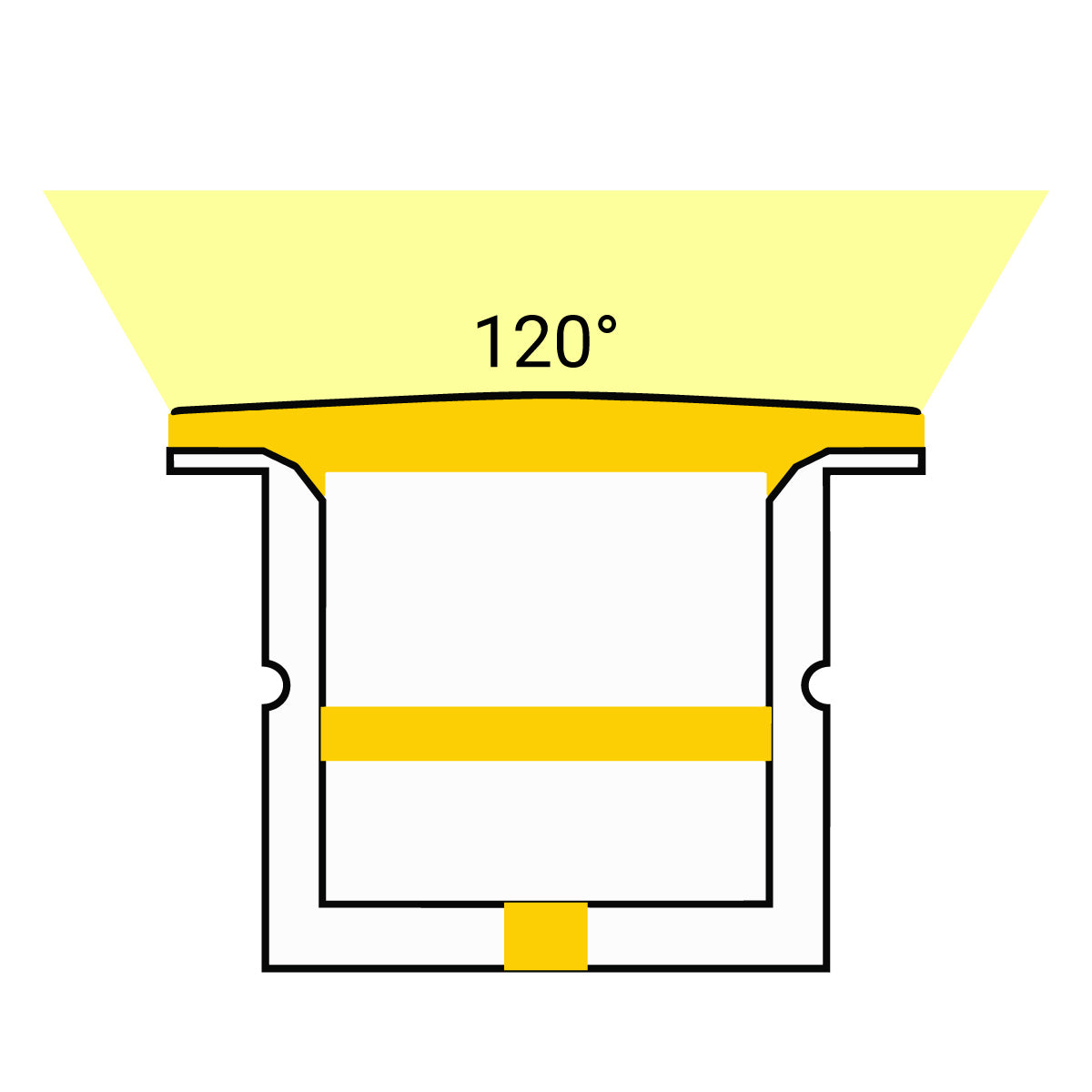 Funda de silicona flexible blanca - Tira LED a neón - 10x10 mm - Empotrable (7)