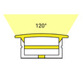 White flexible silicone cover - Neon LED strip - 10x20 mm - Recessed 3