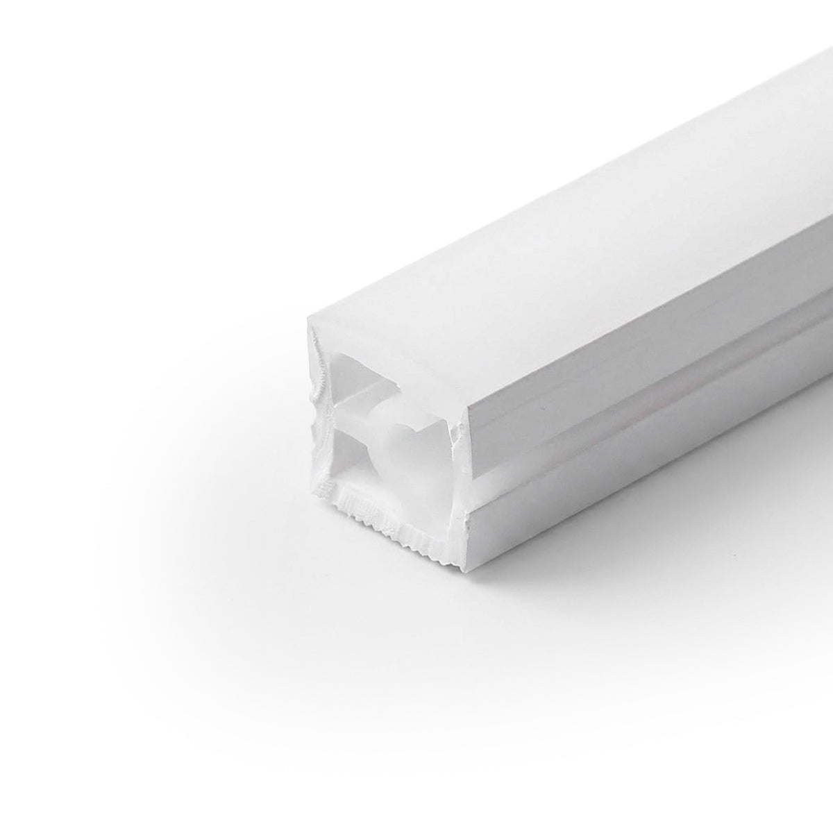 Funda de silicona flexible blanca - Tira LED a neón - 10x10 mm - Curvatura horizontal - Superficie (2)