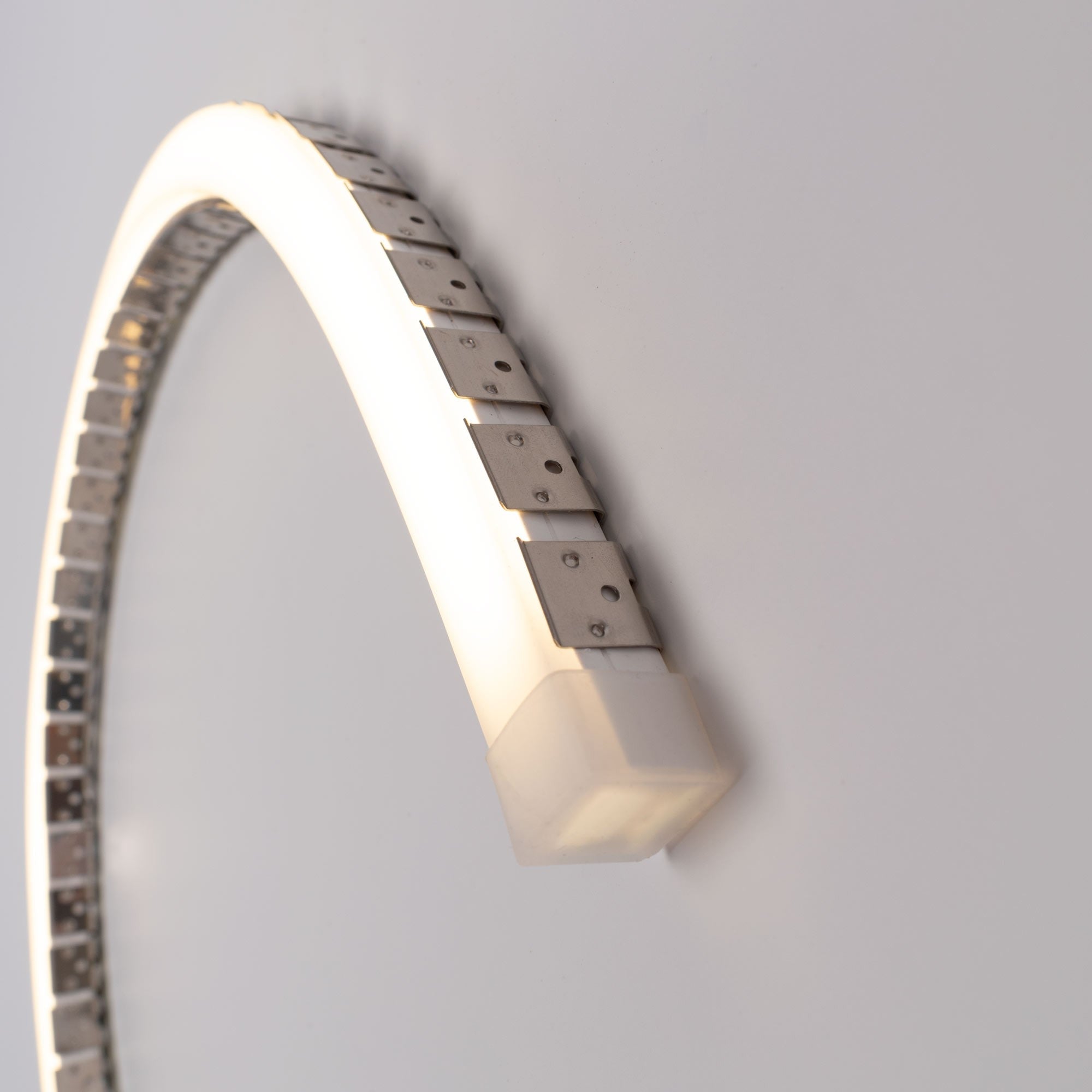 Funda de silicona flexible blanca - Tira LED a neón - 10x10 mm - Curvatura horizontal - Superficie (6)