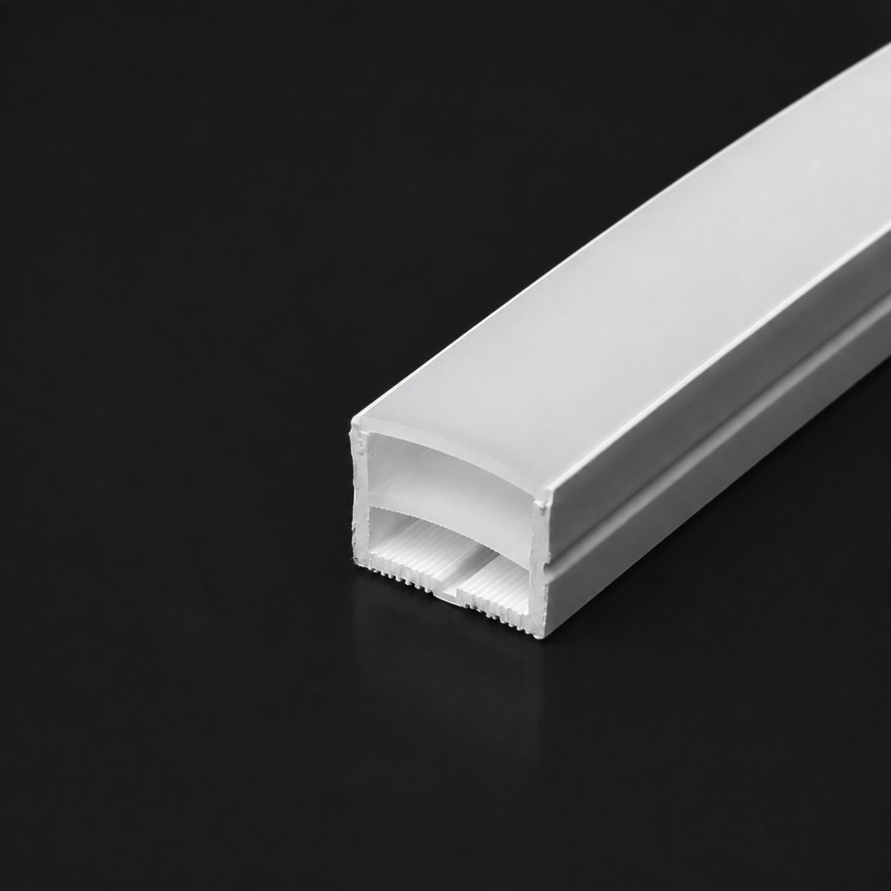Funda de silicona flexible blanca - Tira LED a neón - 10x18 mm - Superficie