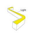 White flexible silicone sleeve - Neon LED strip - 4x8 mm - Horizontal curvature - Surface 5