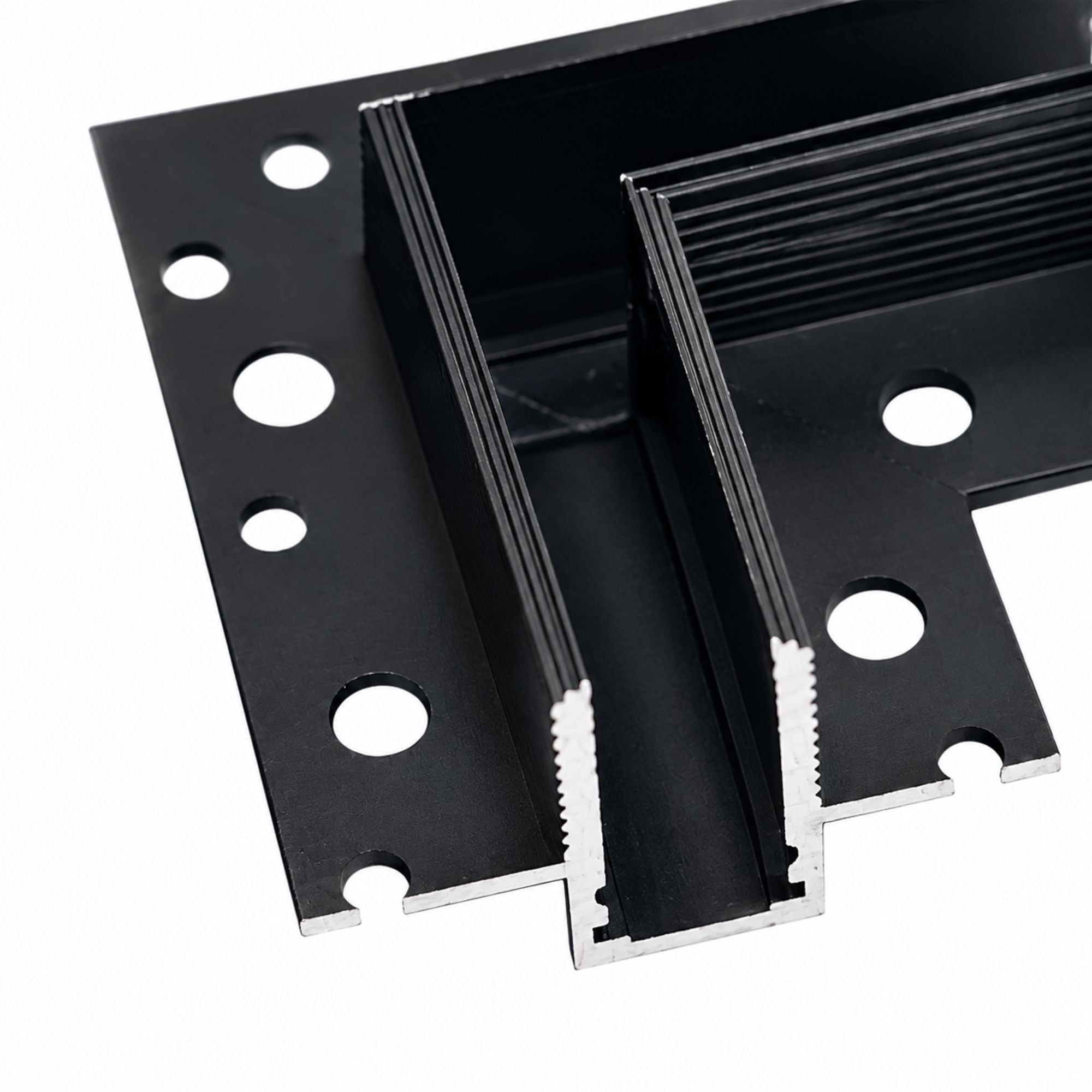 Curva 90 grados horizontal para carril magnético de integración/trimless - 10mm (2)