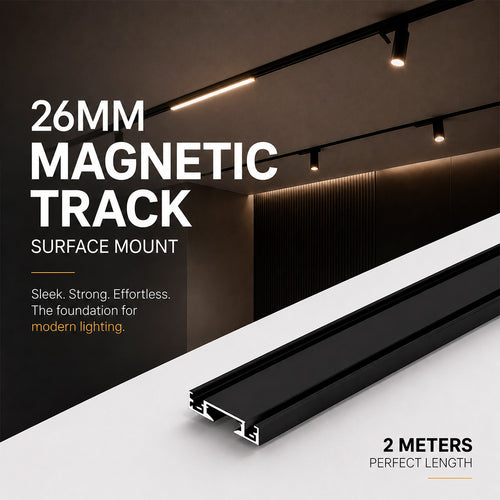 Trilho magnético de superfície - 26 mm - 2 metros - 48V