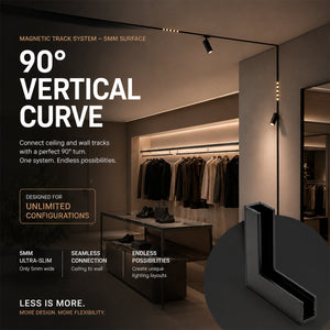 Curva 90 grados vertical para carril magnético de superficie - 5mm (2)