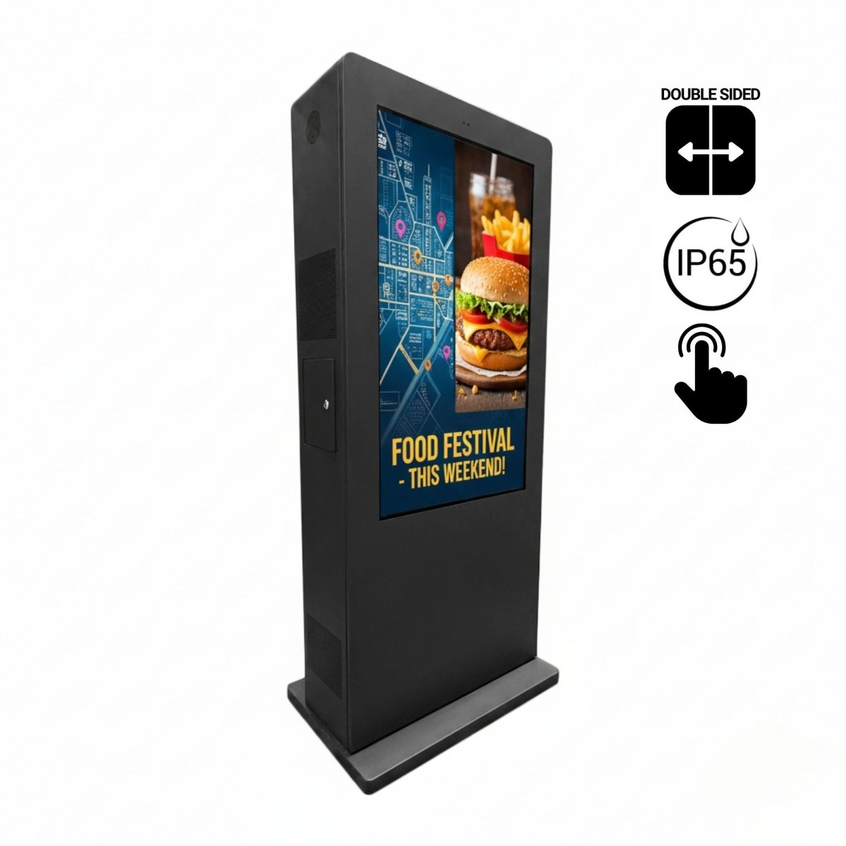 Tótem publicitario exterior pantalla LCD 55"- Doble cara -Táctil - Android - Barcelona Led-Signage