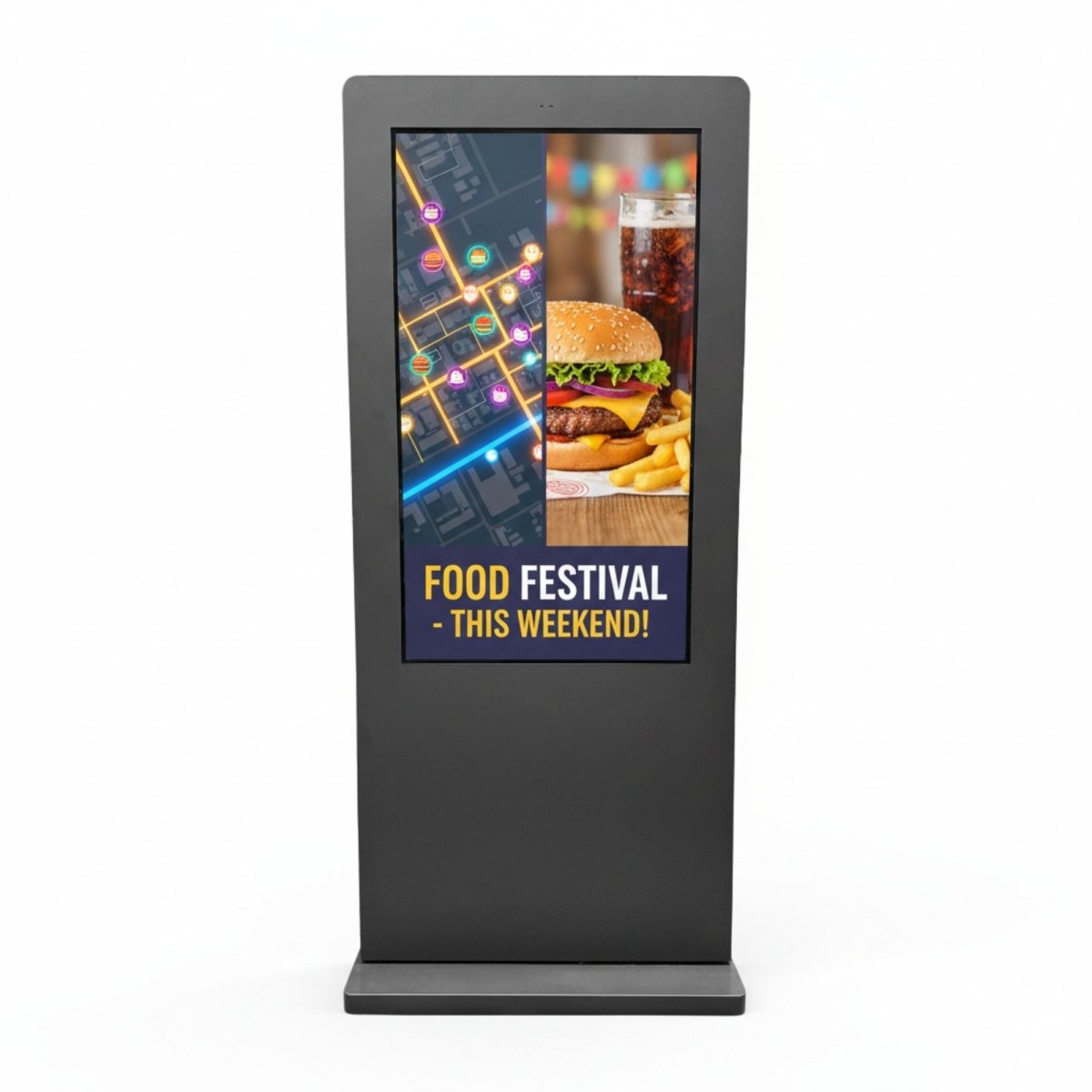 Tótem publicitario exterior pantalla LCD 55"- Doble cara -Táctil - Android - Barcelona Led-Signage