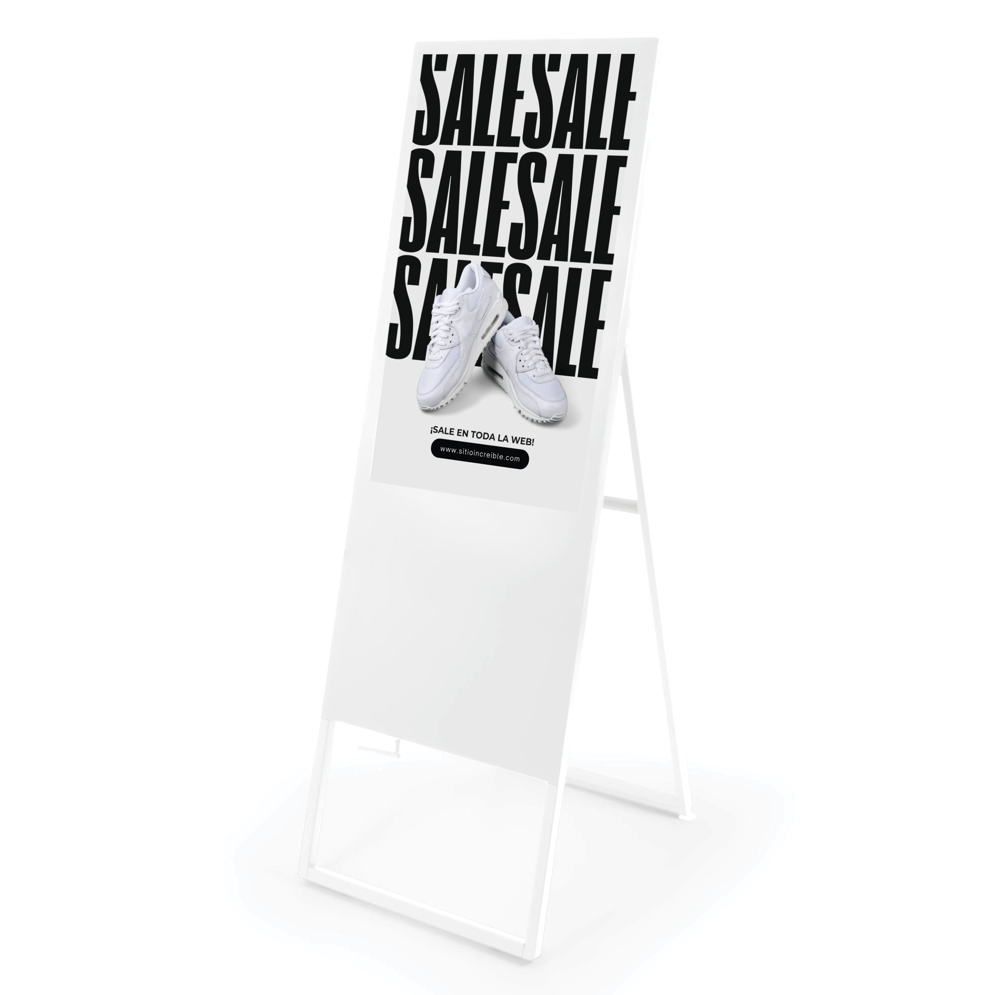 Display publicitario plegable LCD Full HD 32" - Android 13 - Indoor