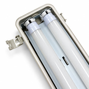 Pantalla estanca ECO CLIMATE - 2 tubos LED T8 - 150cm - Clips plásticos - IP65 (10)