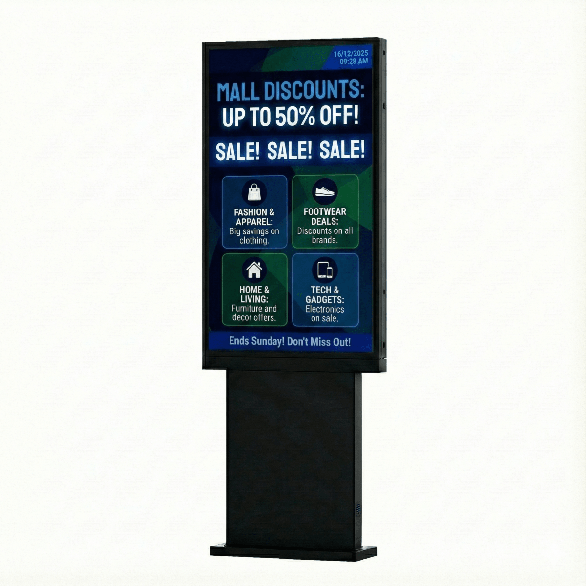 Display Exterior 55" 4K - Cristal Anti-reflejo - Android 13 - 4GB+64GB - Outdoor - Barcelona Led-Signage
